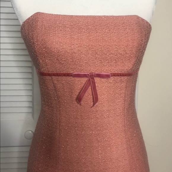 Vintage Laundry Pink Tweed Strapless Dress - Picture 3 of 3